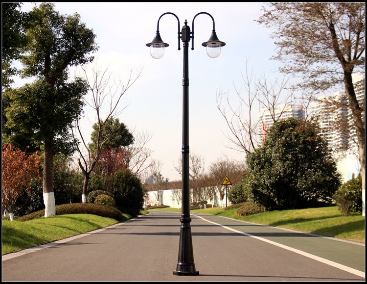 施仑萨斯欧式庭院灯花园路灯室外小区防水led草坪灯3米亮户外景观高杆