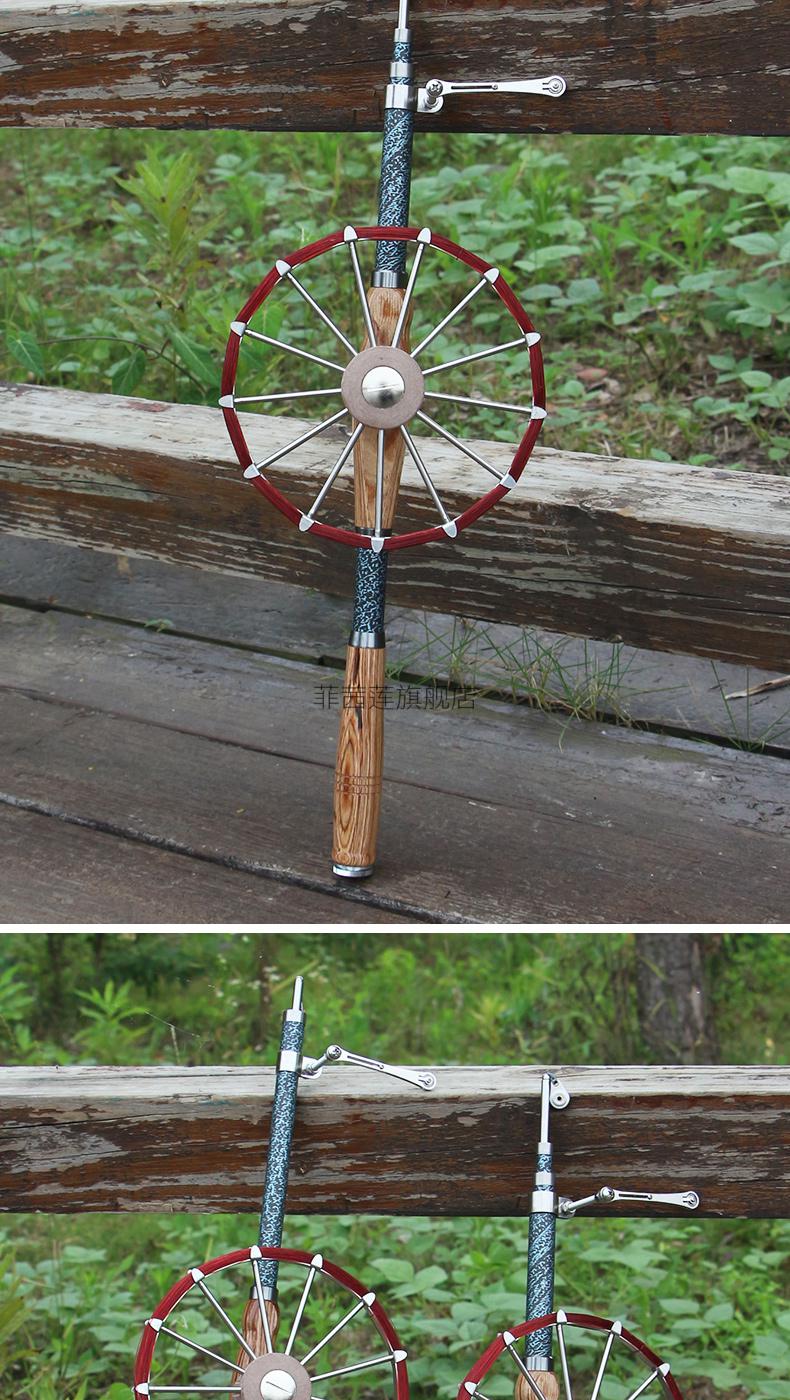 甲鱼竿甲鱼枪全套不锈钢线轮八卦轮盘线轮盘打甲鱼钓鳖枪杆盘轮配件