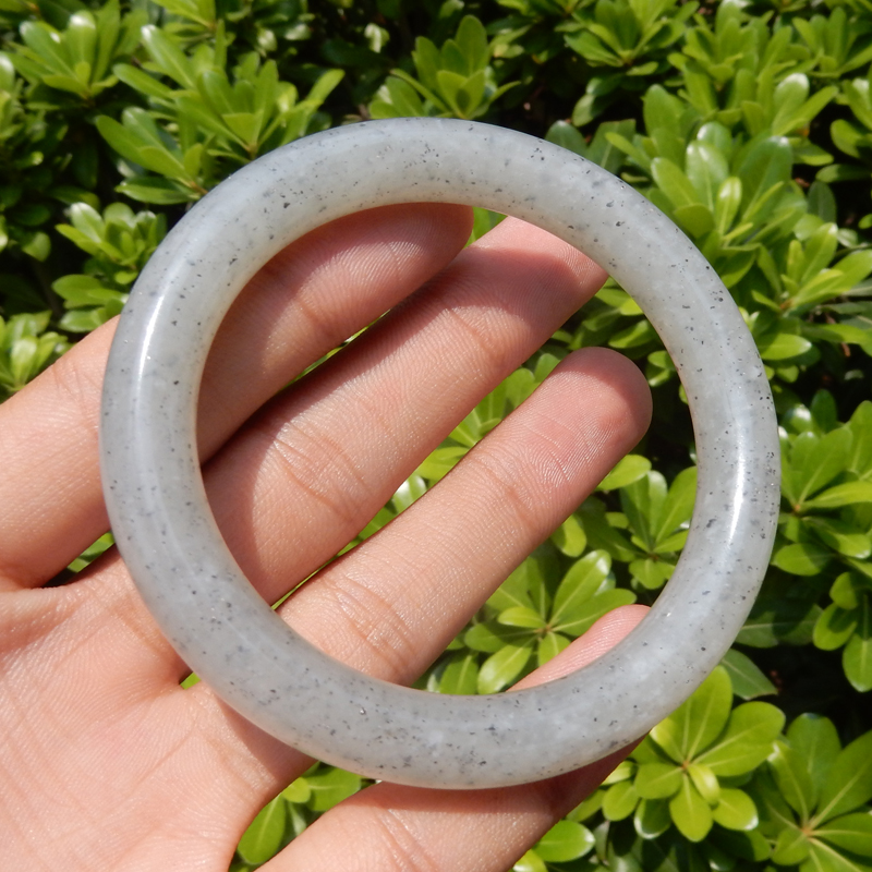 新疆点墨青花籽料口径59mm和田玉圆条手镯h【图片 价格 品牌 报价】