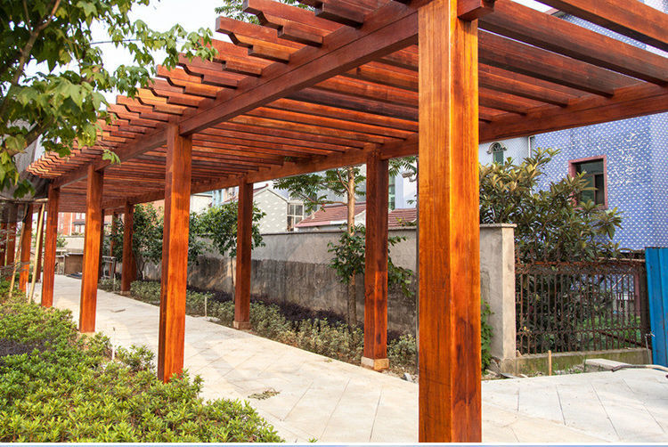 户外庭院凉亭树脂瓦文化长廊六角亭双层防腐木成品木屋