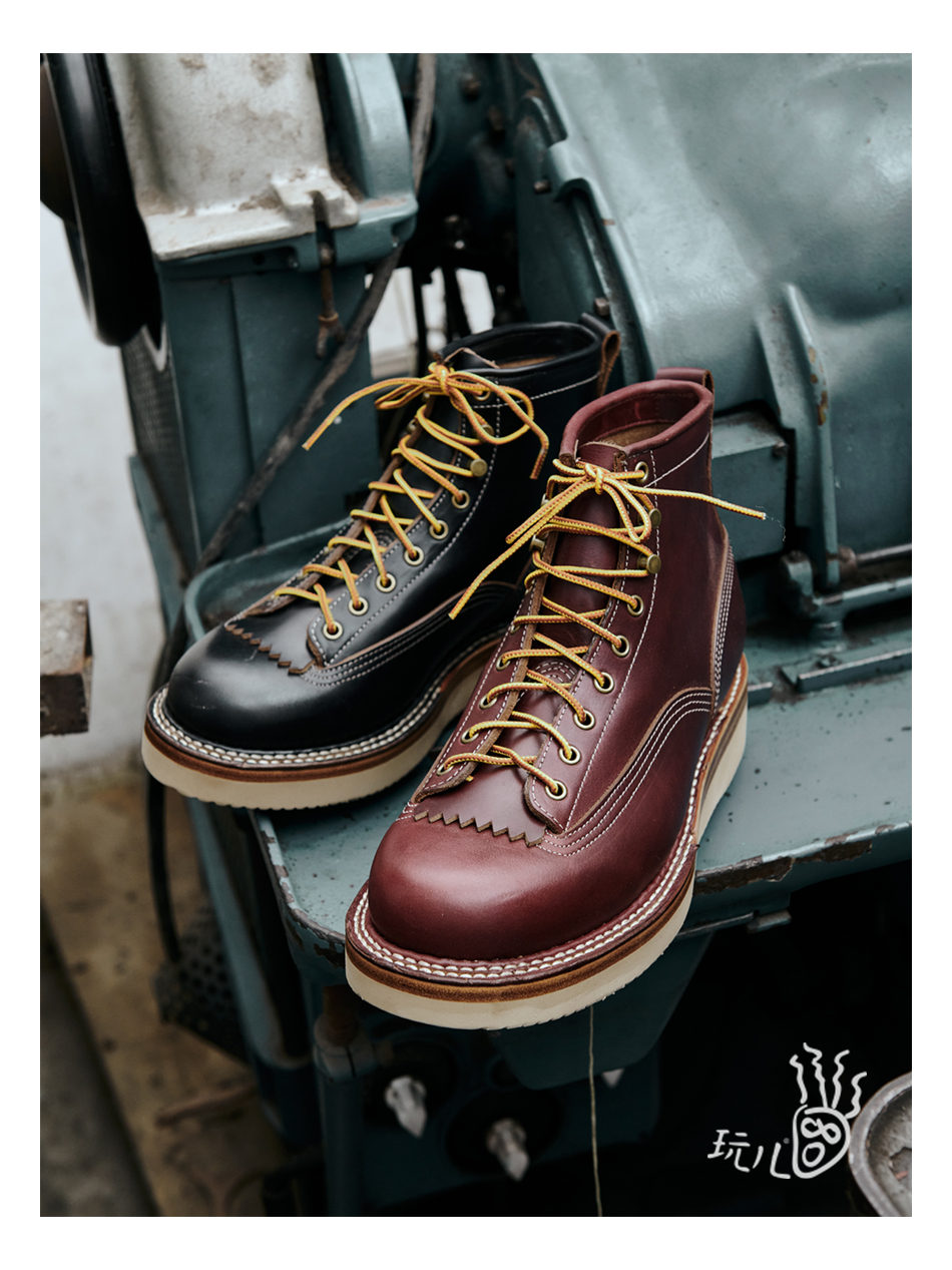 玩累了孩子·lineman boots美國horween cxl牛皮 短臉工裝靴 拍攝版