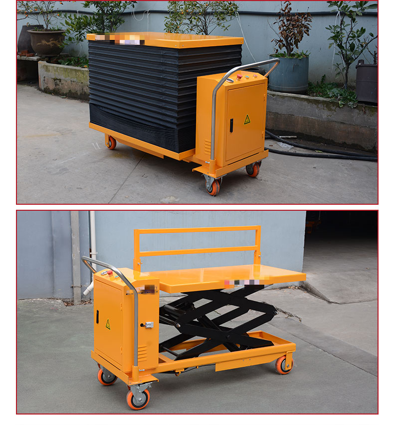 定制移动升降平台车电动液压叉车2吨升降机剪叉式固定升降货梯固定