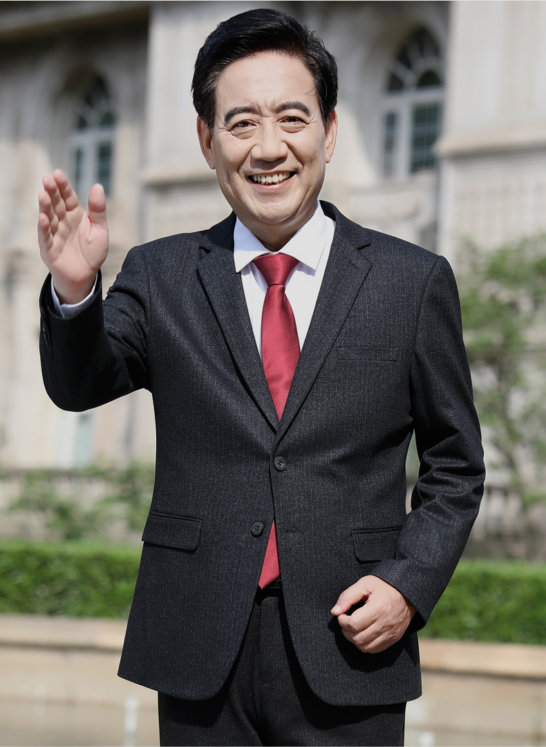 海澜优选海澜之家旗下品牌爸爸西装套装中老年西服男士正装中年人喜父