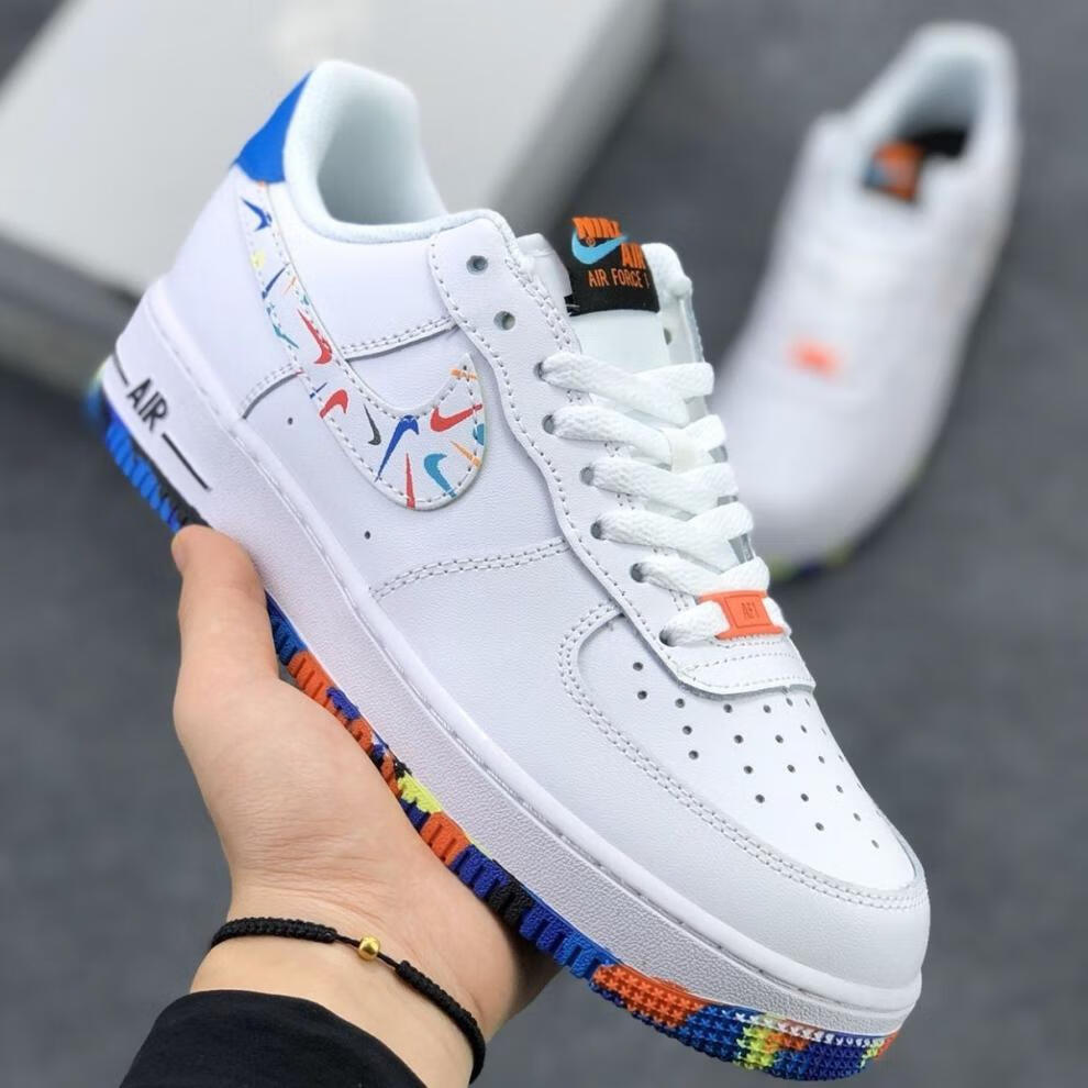 【官方自营特价捡漏】aj1纯原low迷彩涂鸦拼色空军一号低帮男女休闲