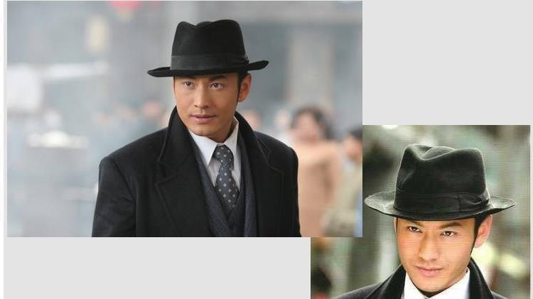 上海滩帽子许文强风衣帽西装帽西服帽子礼帽黑色演礼貌深灰色封面款
