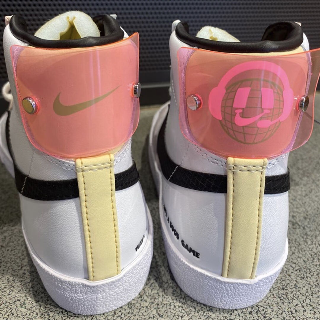 blazer电玩像素白黑粉高帮板鞋开拓者lpl联名aj冬季男鞋运动鞋子 开拓