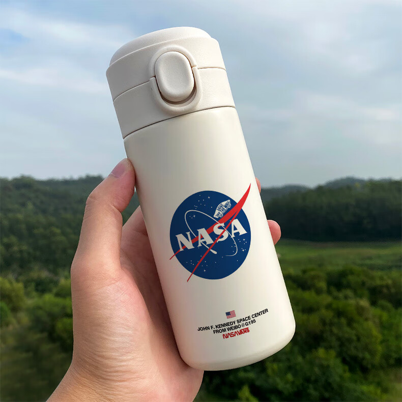 nasa保温杯宇航员杯子卡通情侣水壶网红ins弹跳盖水杯304不锈钢男450