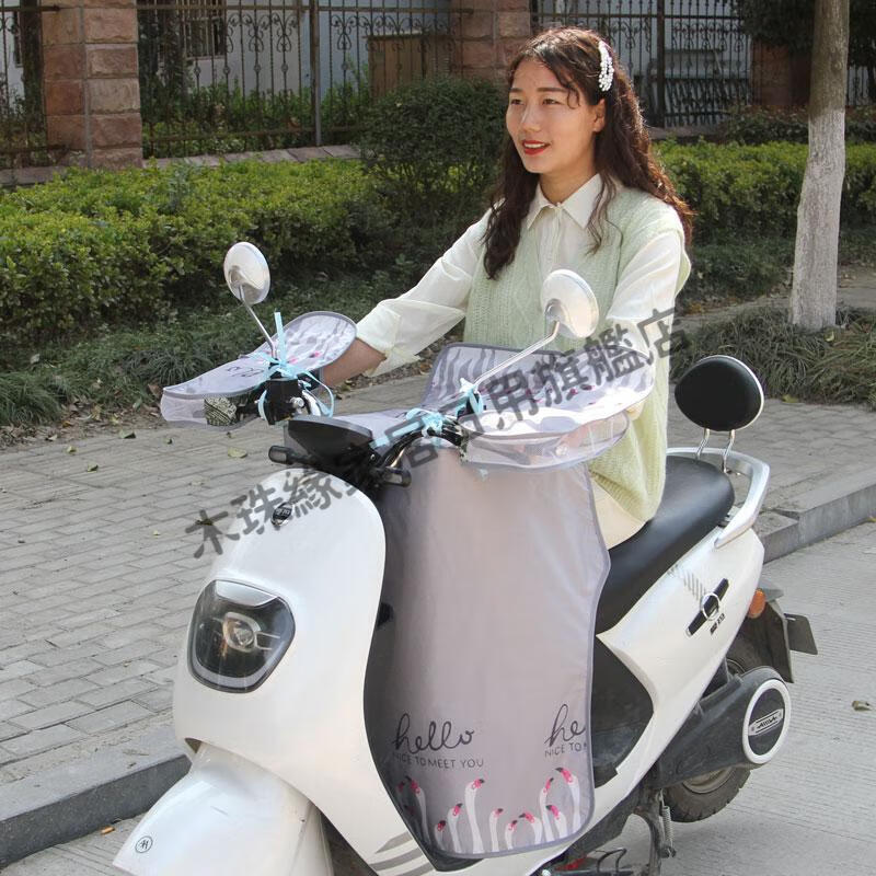 电动车前挡风布电动摩托车挡风被夏季新款分体电车电瓶车遮阳挡风罩