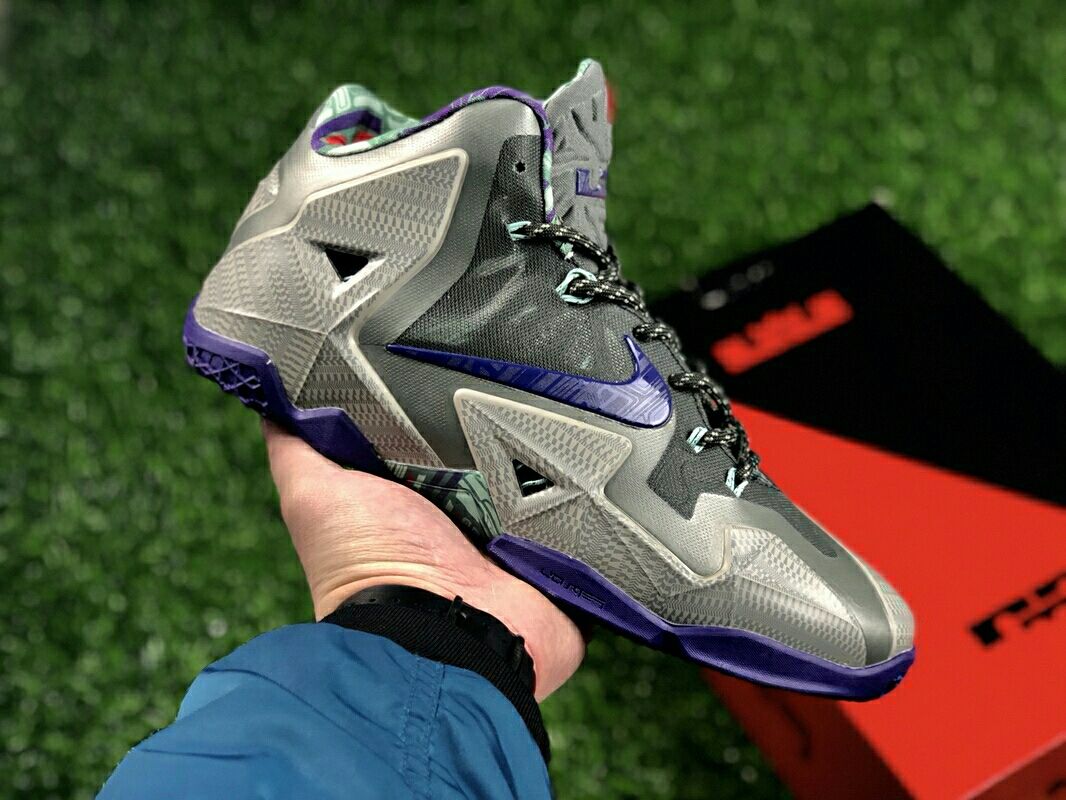 詹姆斯11代篮球鞋鸳鸯lebron 11 lbj11全明星荧光绿耐磨男运动鞋 涂鸦