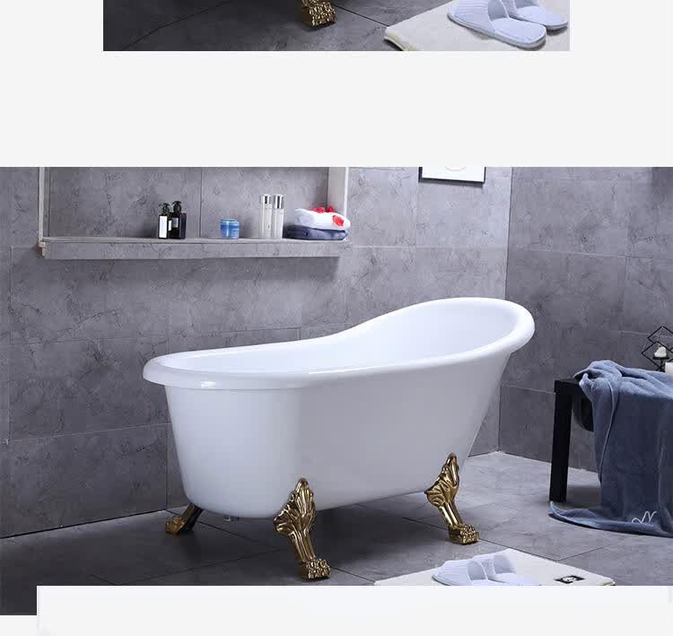 科勒京 60新款贵妃双层用独立式保温多彩欧式拍照网红猫脚水疗浴缸