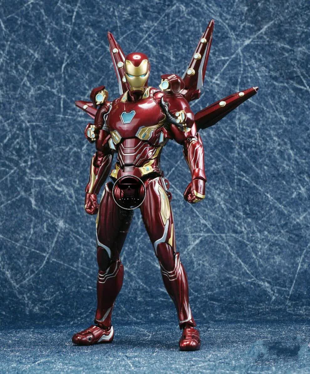 钢铁侠马克纳米战甲机甲人仔玩具合金模型男孩mk85支架更多实拍可以看