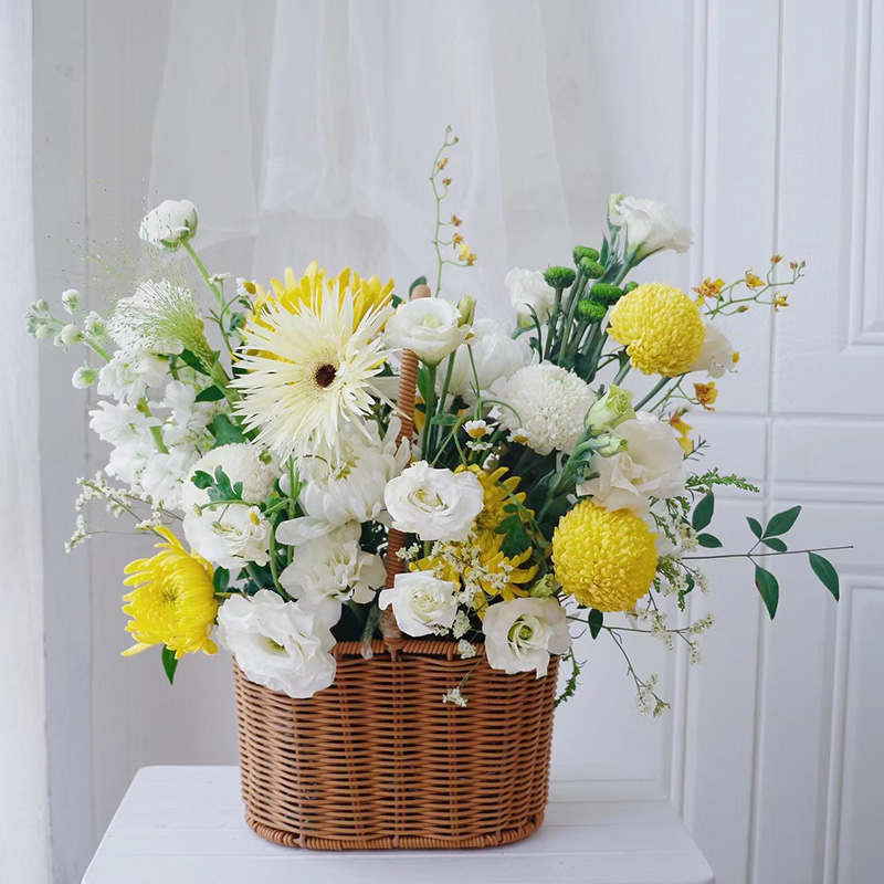 清明节北京天津黄菊白菊花束杭州上坟扫墓鲜花葬礼悼念雏菊告别花