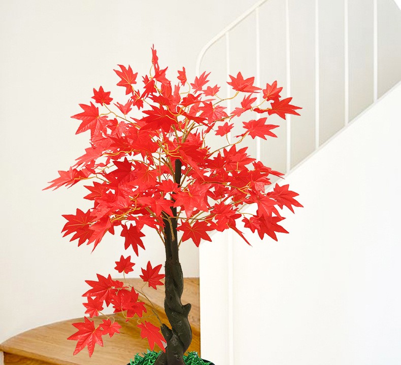 仿真红枫树枫叶树假树造型树假红枫酒店商场景观装饰树大型红枫树13米