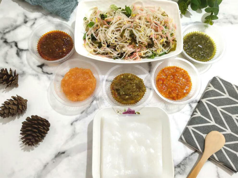 贵州凉皮春卷 贵州特产小吃贵阳安顺裹卷米皮凉皮春卷30张裹卷皮含