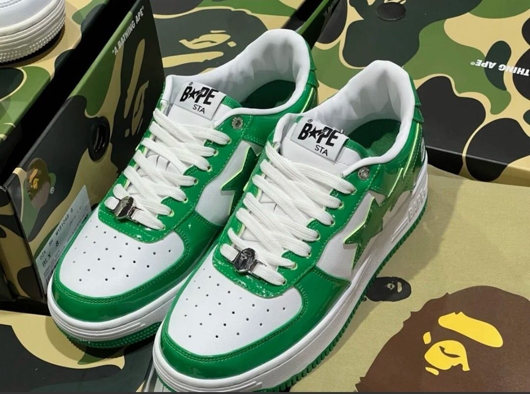 纯原猿人头bape sta 轻奢闪电星星撞色低帮休闲男女运动板鞋 纯原1 36