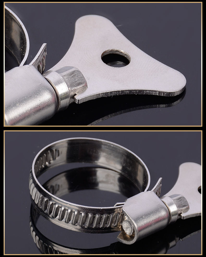 新款水管卡箍不锈钢4分6分1寸软管大卡箍带扳手喉箍洗车水枪用的卡子