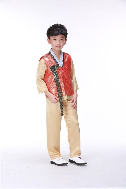 迪牧欧韩服男士韩国儿童礼服民族服民族朝鲜族服装古装演出服男童舞台