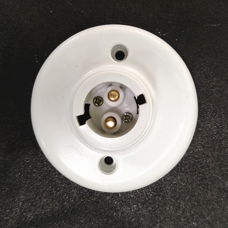 86方型e27螺口灯座b22卡口大螺纹明暗装转换led灯头底座e27家用 b22挂