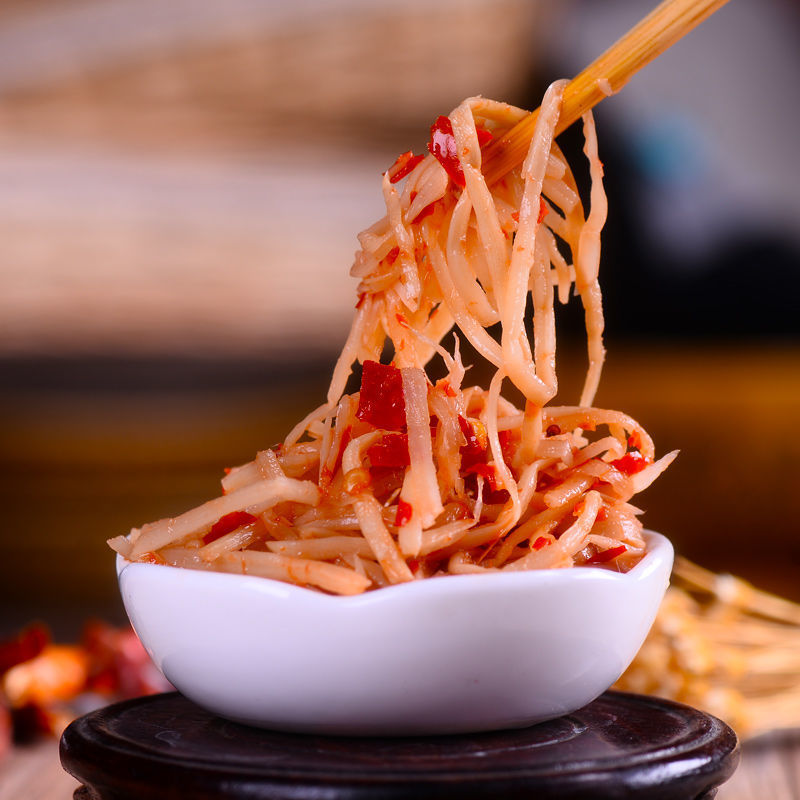 云南德宏傣族傣味酸笋酸臭脆嫩笋丝酸辣竹笋腌制酸竹笋2斤红酸笋瓶