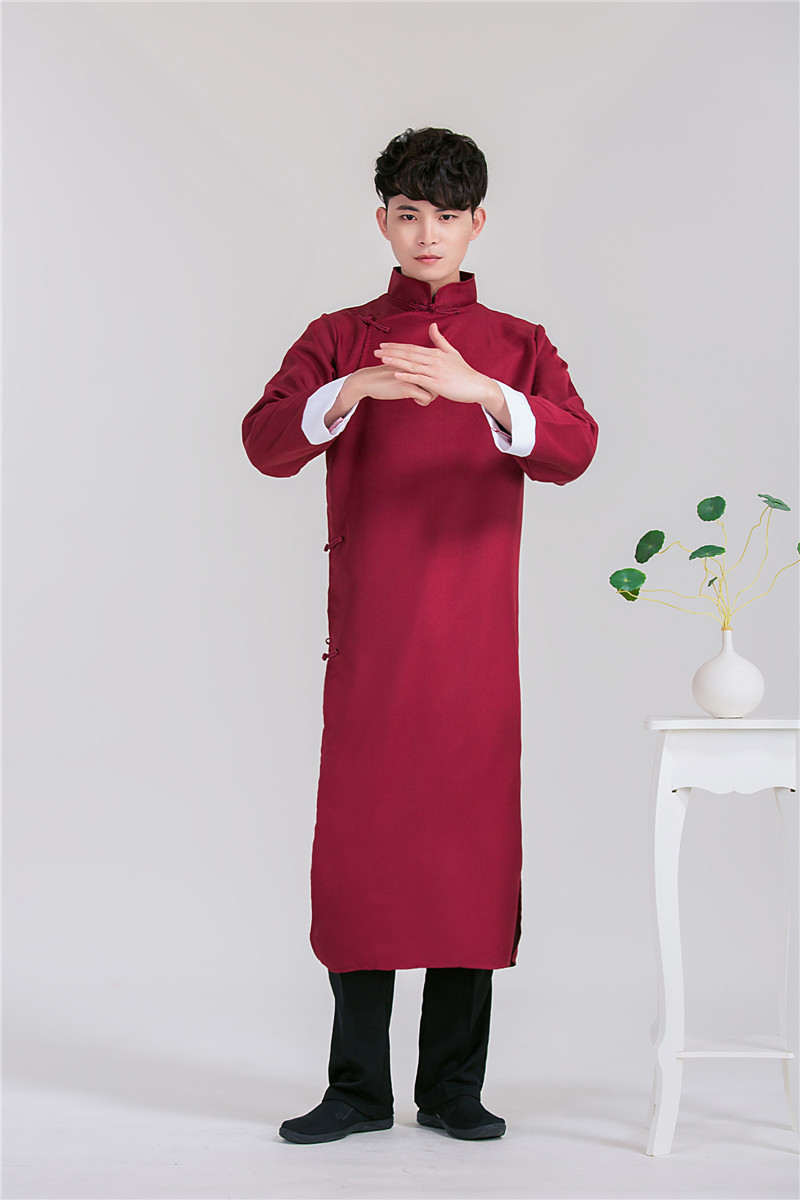 相声大褂民国风长袍三句半服五四青年学生民国长衫演出服唐古定制款