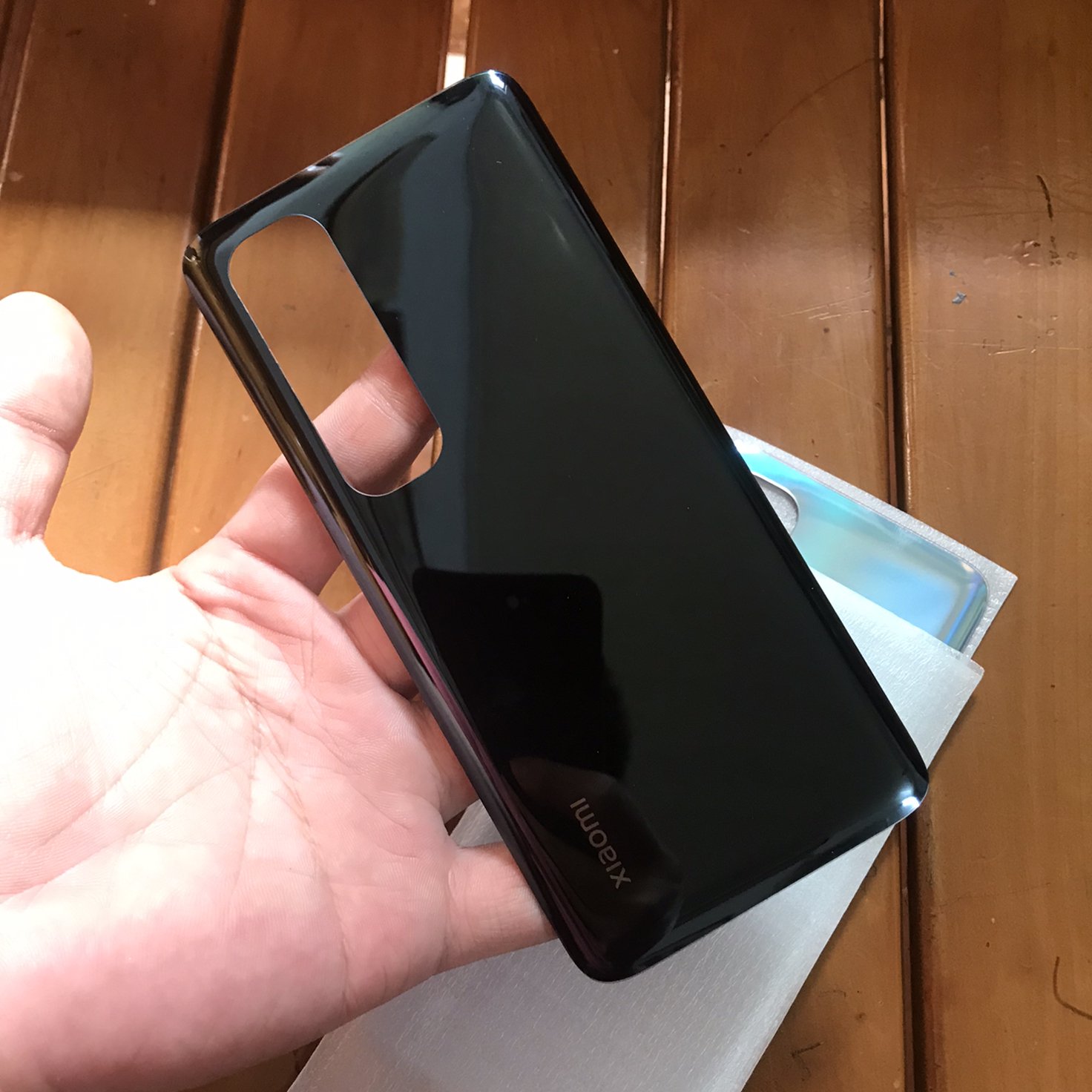 hkychknx适用 纯原小米10版后盖小米10探索玻璃5g透明手机电池后壳 米