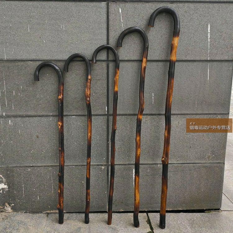 天然一体实木拐棍加长藤拐杖户外登山驴友手杖老年人助行手仗结实 1.