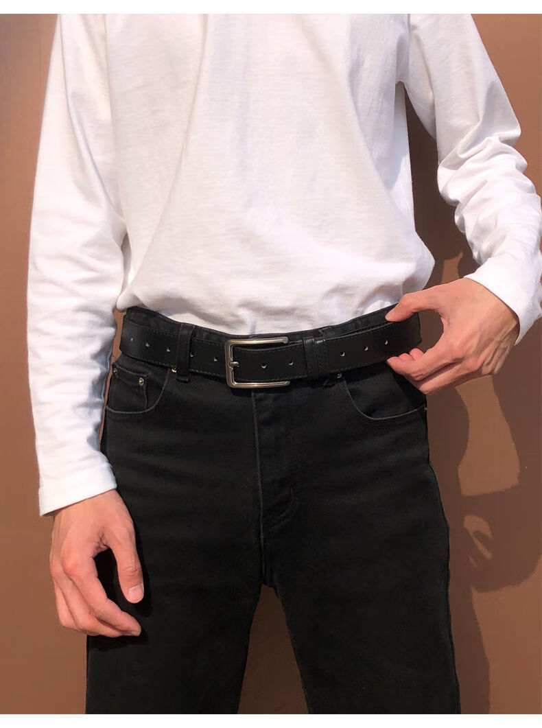 精品直发新款皮带男士韩版学生腰带潮流时尚百搭青年休闲裤带自动扣哈
