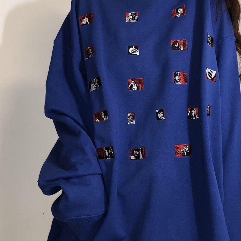 咚憬美式古着vintage卫衣女春秋薄款宽松韩版ins慵懒风bf高街chic外套