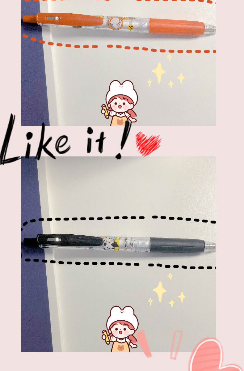 姒桀可爱肉球中性笔ins日系高颜值按动笔限定笔05黑色水笔卡通少女心6