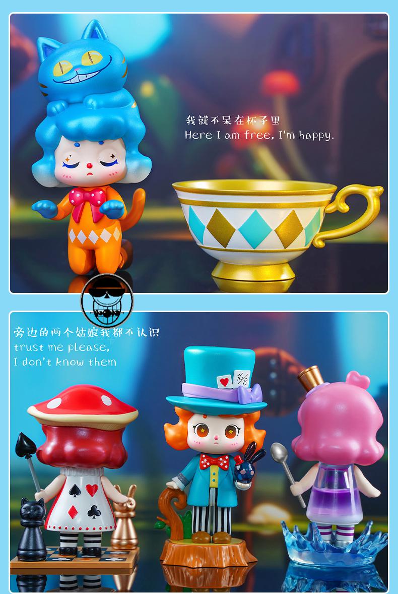 magi麦琪爱丽丝梦游仙境盲盒人偶可爱少女潮玩公仔娃摆件礼物3个盲盒