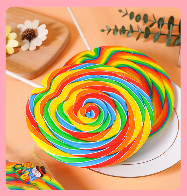 超大波板糖1000g网红创意高颜值七彩五彩功夫棒棒糖儿童节日糖果1000g