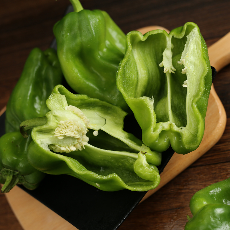 京鲜配送东北农家肥种植青椒圆辣椒薄皮皱皮柿子椒新鲜蔬菜5斤2500g