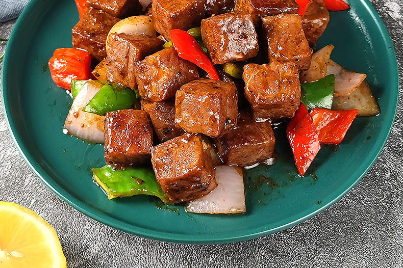 黑椒牛肉粒半成品原切雪花牛仔粒冷冻新鲜烧烤火锅铁板牛肉商用 黑椒