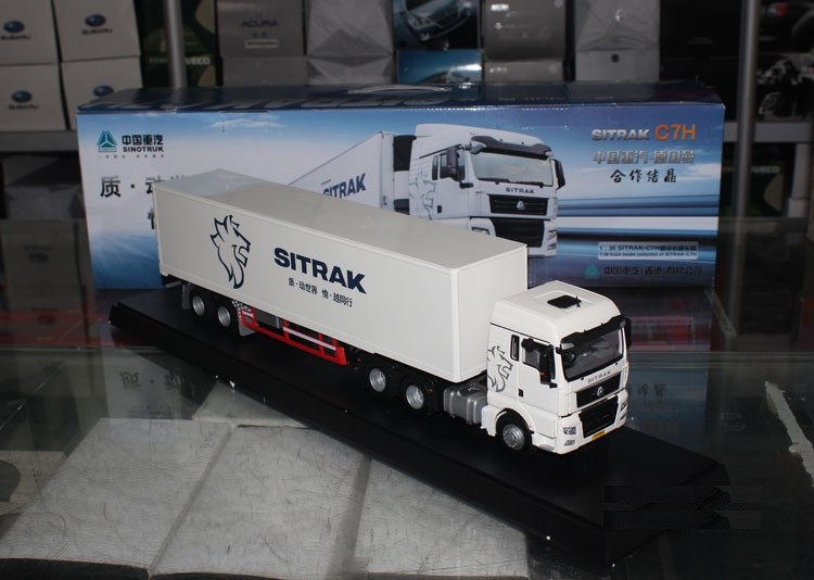 梦不落中国重汽模型sitrak汕德卡车模 c7h卡车 1:36 合金车模 汽车