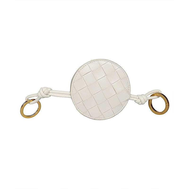 bottega veneta/宝缇嘉女士蓝色皮质经典编织钥匙扣 蓝色【图片 价格