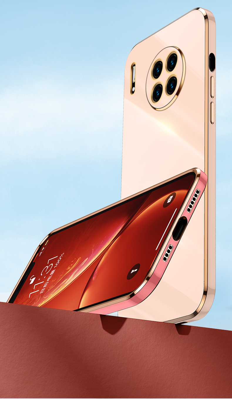 munu华为mate30手机壳mate30直边电镀硅胶保护套tasan00男女包镜头