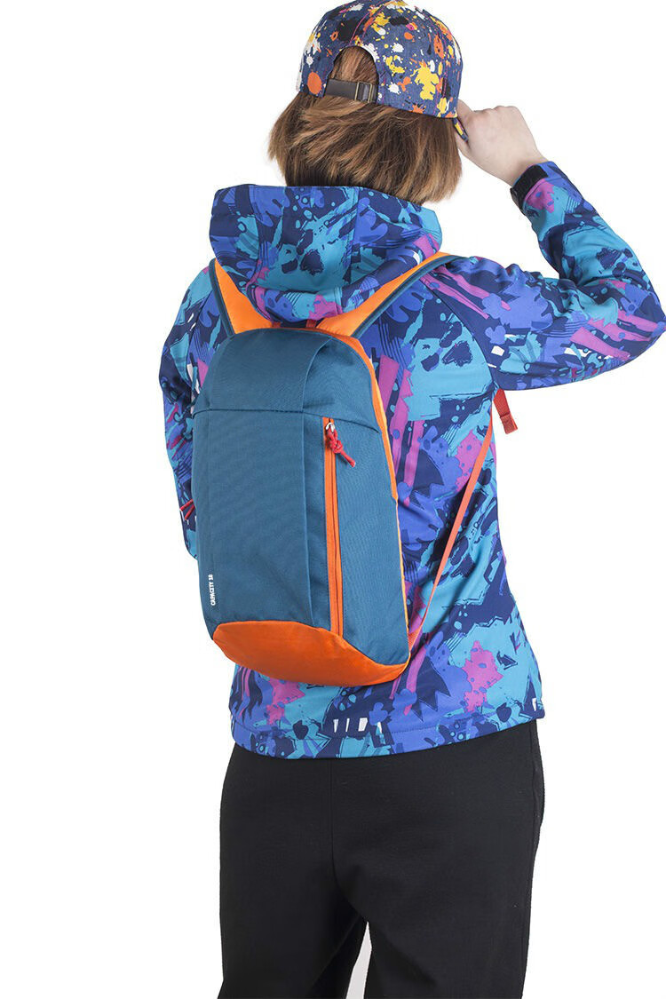 小包双肩背包小巧登山包男女儿童休闲书包轻户外运动便旅行包黑色10升