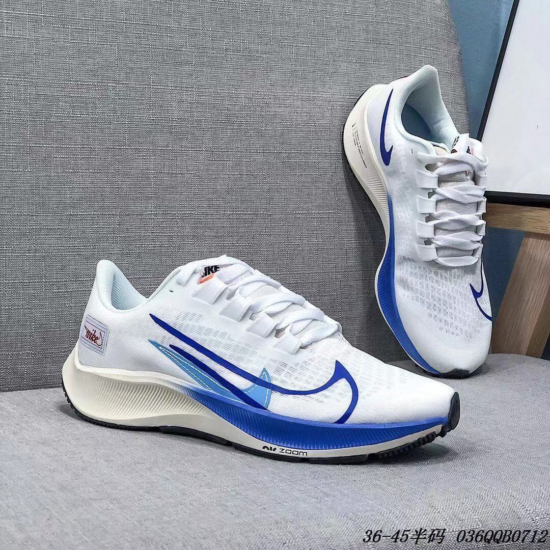 莆田2022新款飞马37代飞马38代zoom减震气垫男女跑步运动鞋飞马37代白