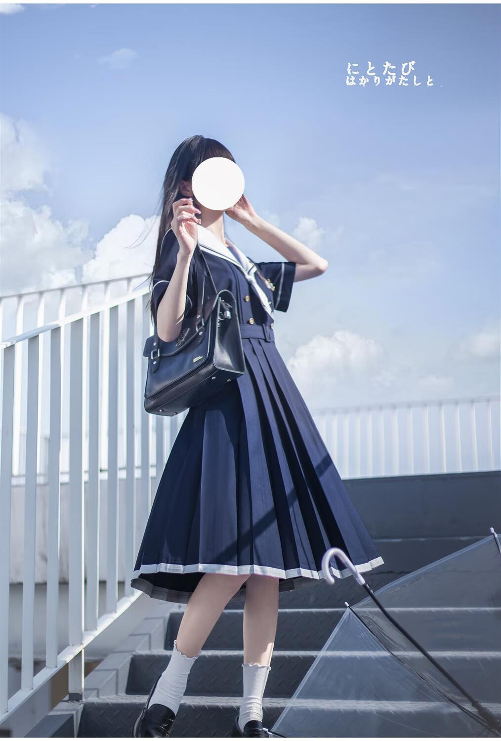 夏季新款日系jk水手服气质收腰显瘦连衣裙女学生中长款百褶a字裙可爱