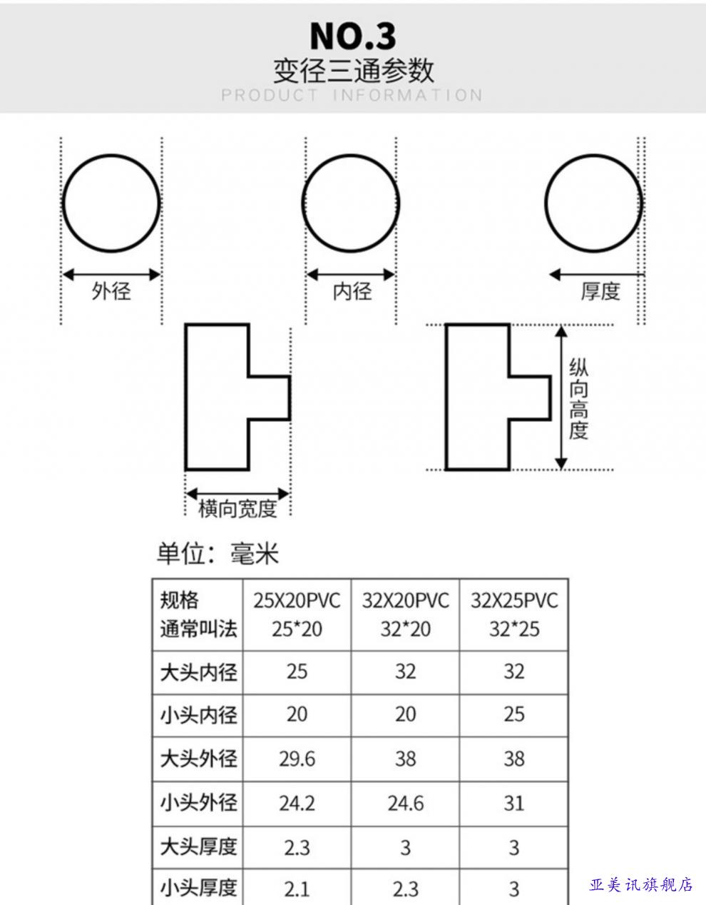 pvc变径弯头直接异径接头20 25 32塑料大变小胶粘管件水管配件 25pvc
