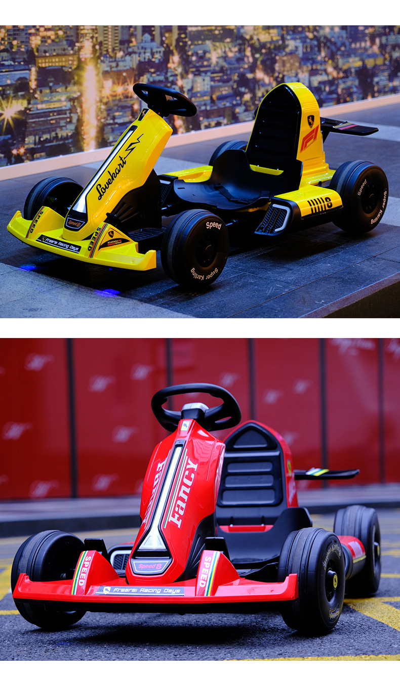 儿童电动车男孩漂移卡丁车续航持久速度可调可坐大人10岁以上小孩四轮