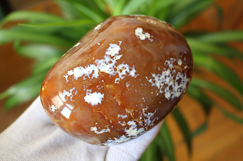 岚珊缠丝玛瑙冰种玉髓把玩件玛瑙原石观赏石雨花石摆件291