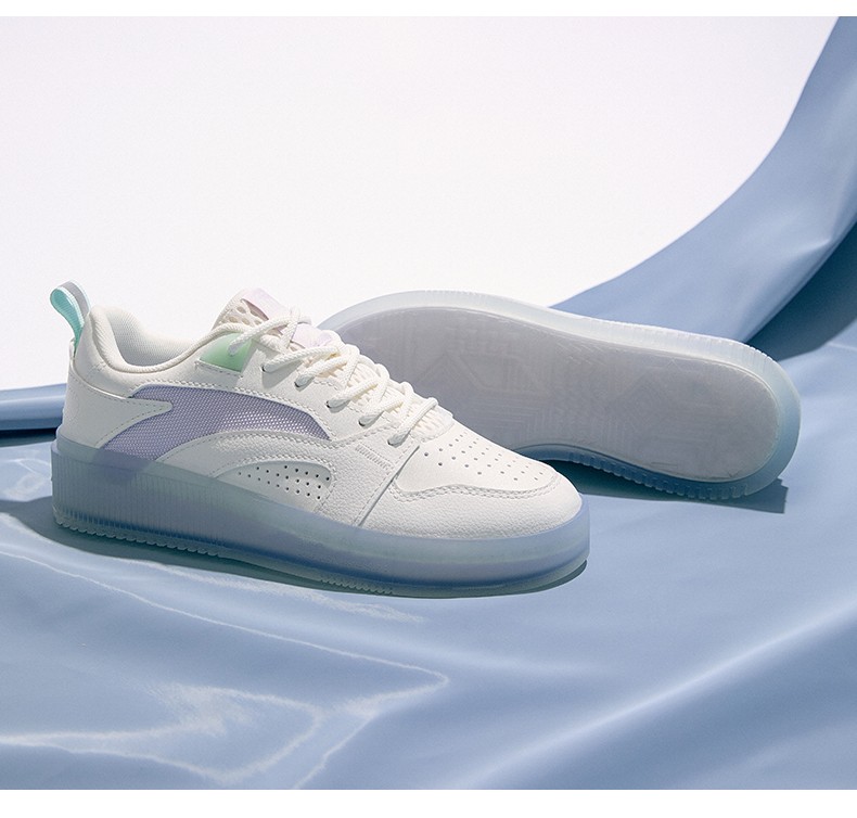 商场同款安踏女鞋板鞋果冻鞋女休闲鞋破冰2022夏季新款女水晶底潮流