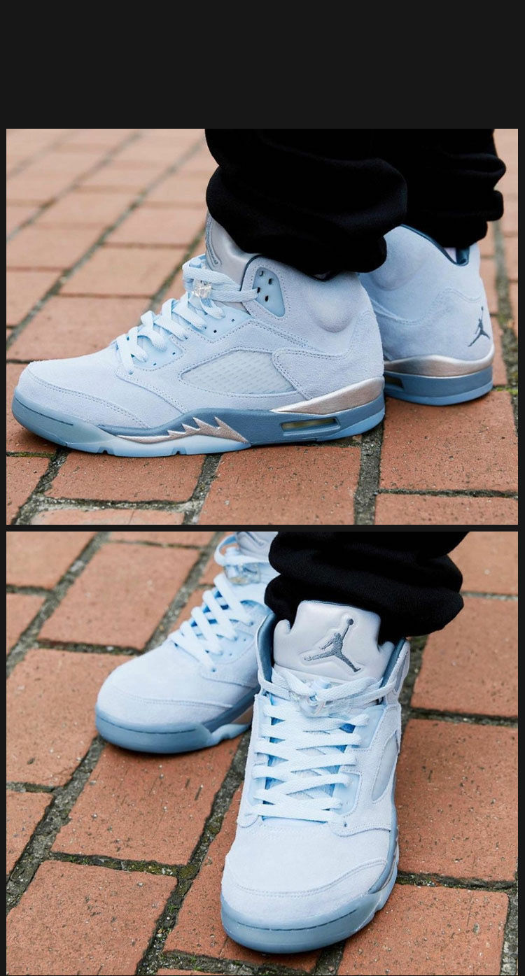 air 乔 5 aj5 冰蓝湖水蓝休闲高帮篮球鞋 dd9336-400 冰蓝dd9336-400