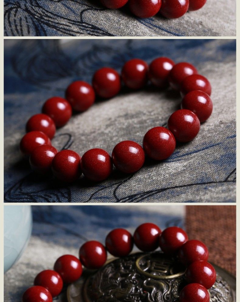 【顶妃】朱砂手串砂手链紫金砂佛珠本命年男女情侣道家 紫金沙(14mm)