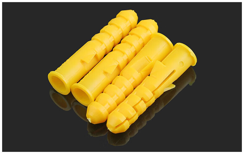 6mm塑料膨胀管膨胀螺丝胶塞塑胶管尼龙胀塞锚栓大全m8m10m12m14黄色