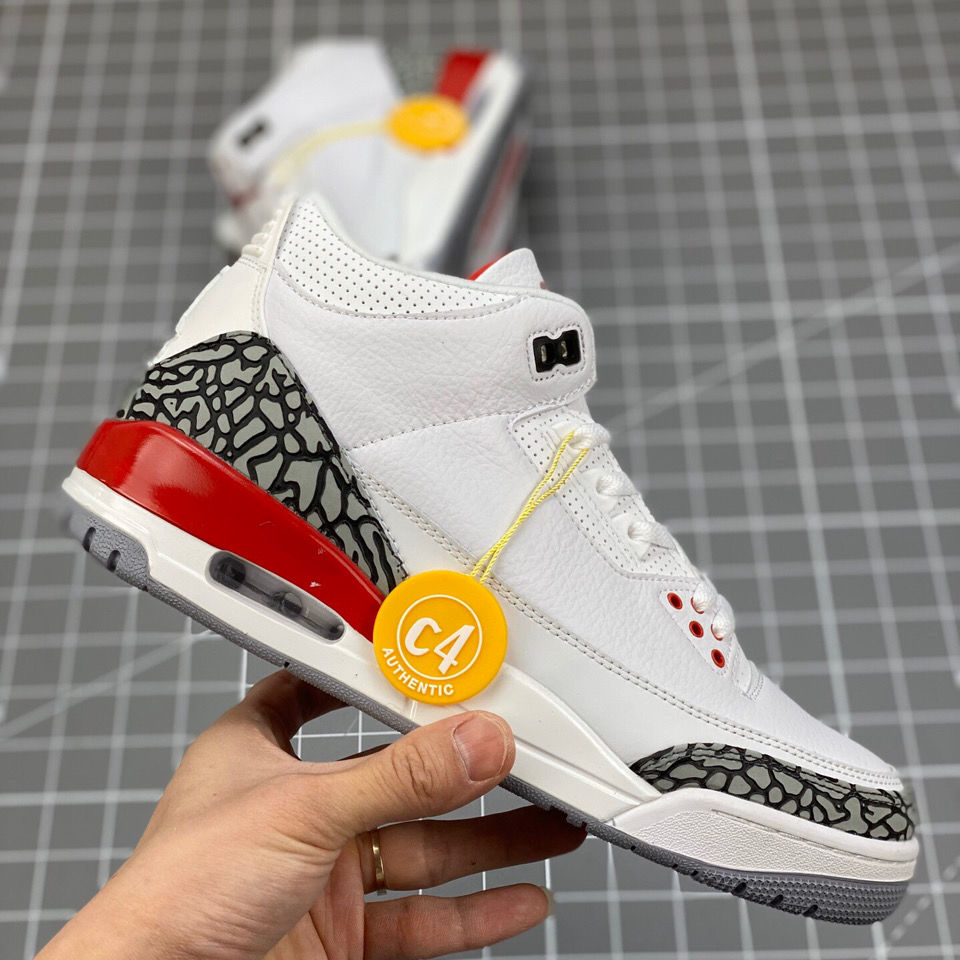 纯元air3飓风aj3爆裂纹白红水泥气垫篮球鞋136064116飓风36