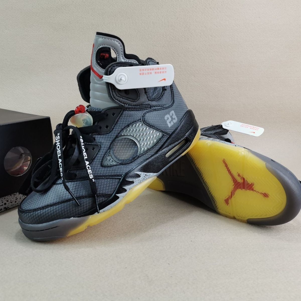 aj5 x ow联名黑蝉翼 3m男女子运动鞋 ct8480-001 ow联名黑蝉翼 44.