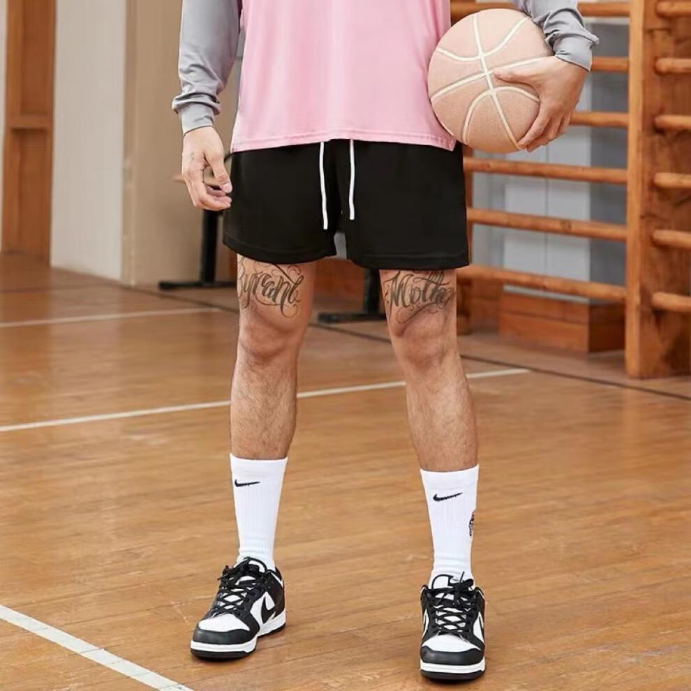 phew美式篮球短裤男跑步速干紧身训练裤三分健身运动裤纯色四分裤