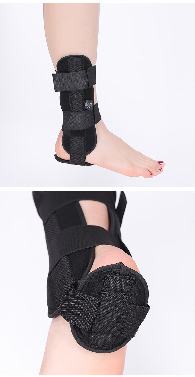 踝关节固定支具踝骨固定夹板脚踝骨折骨裂脱臼支撑护踝脚矫正 黑色 s